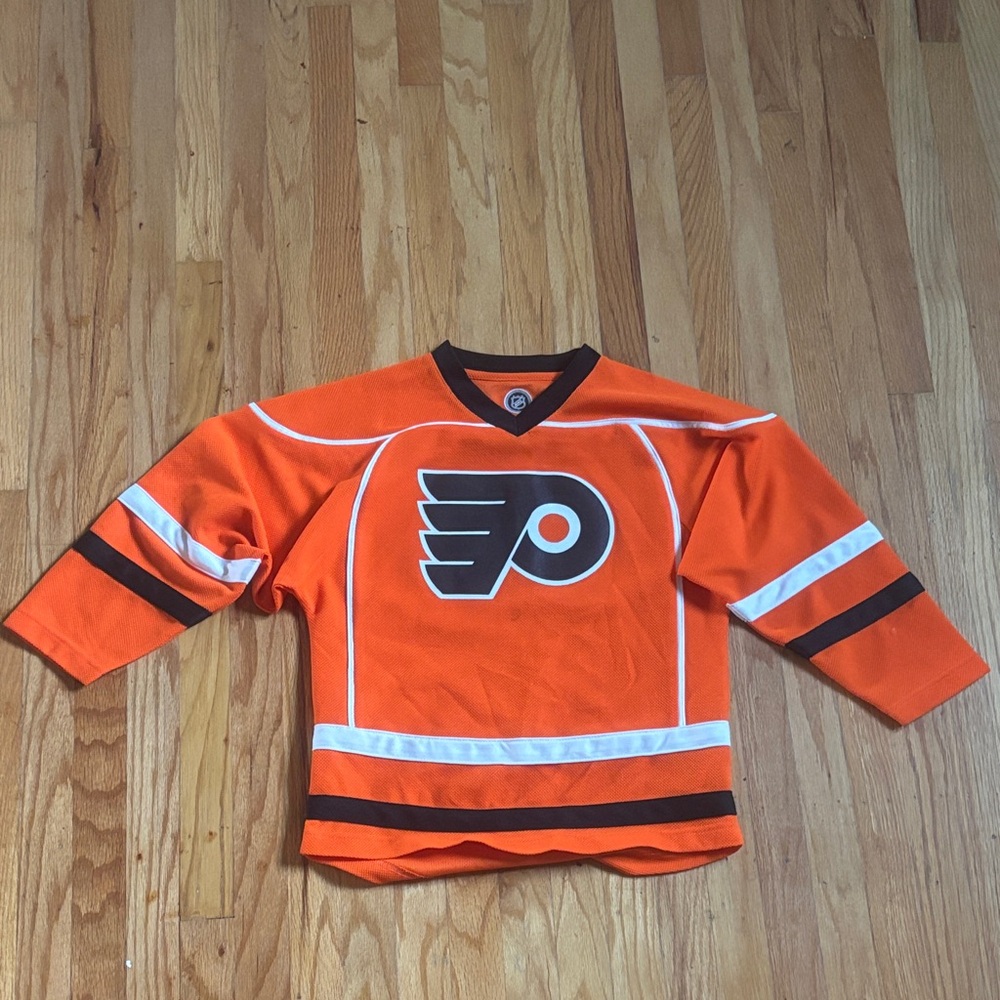 NHL Orange Black White Philadelphia Flyers Kids Jersey